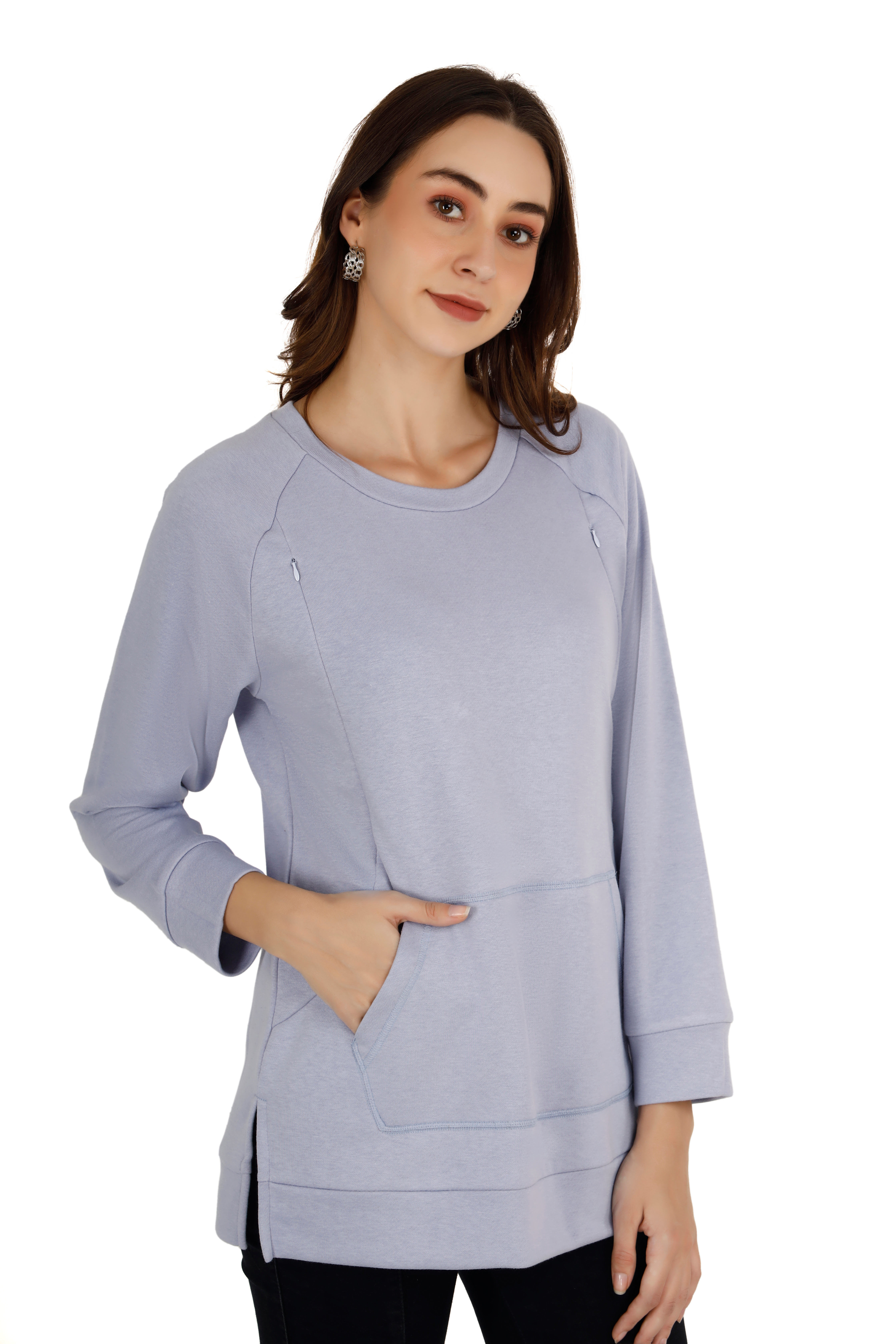 Women's Lavender Relaxed Sweatshirt - View 1